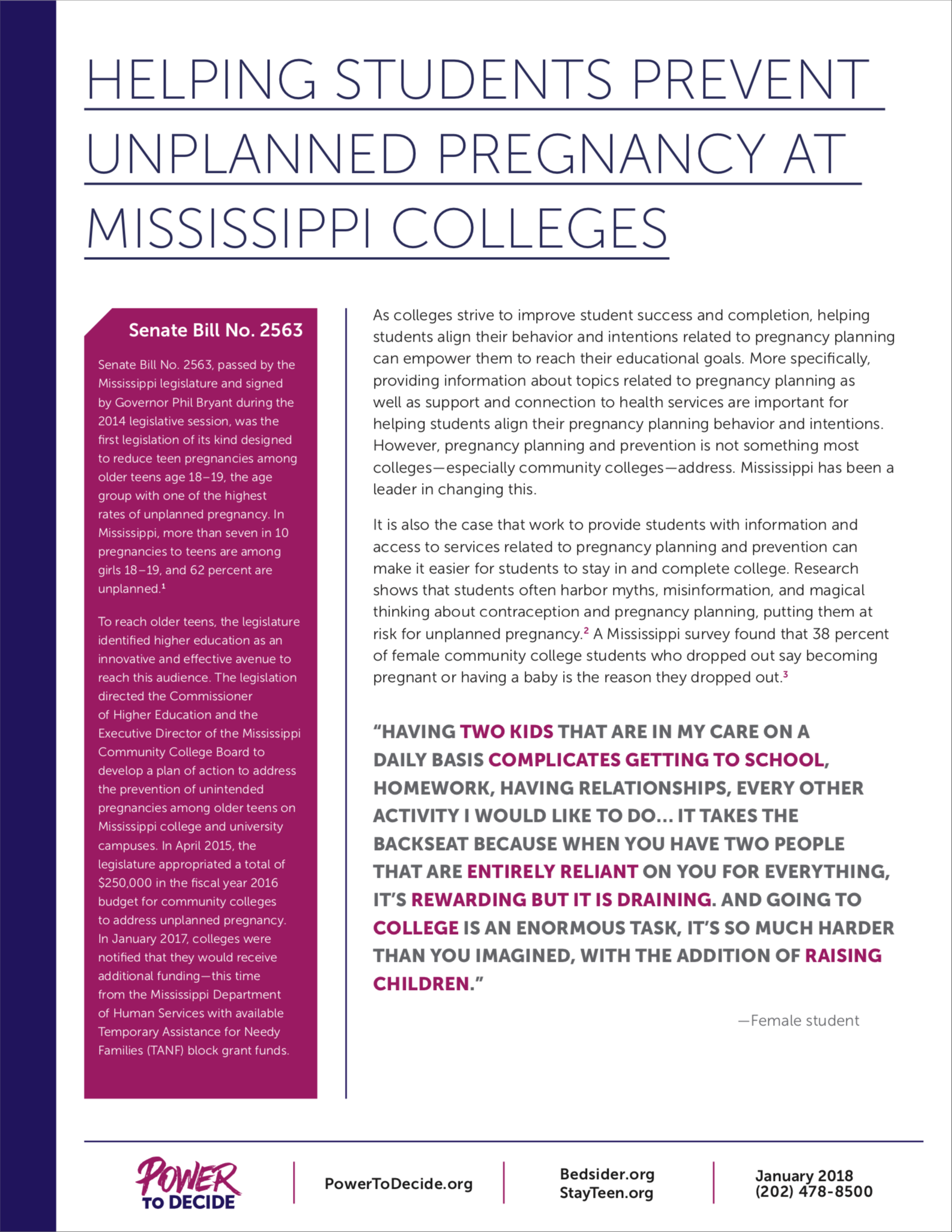 Helping Students Prevent Unplanned Pregnancy At Mississippi College 