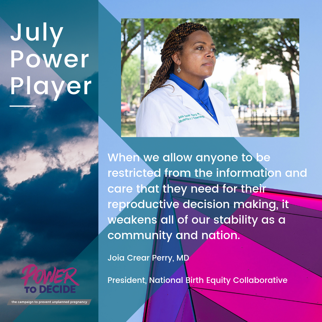 A picture and quote from Joia Crear-Perry, MD