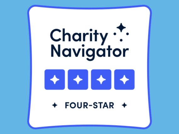 A badge showing that Power to Decide holds Charity Navigator's 4-star rating.