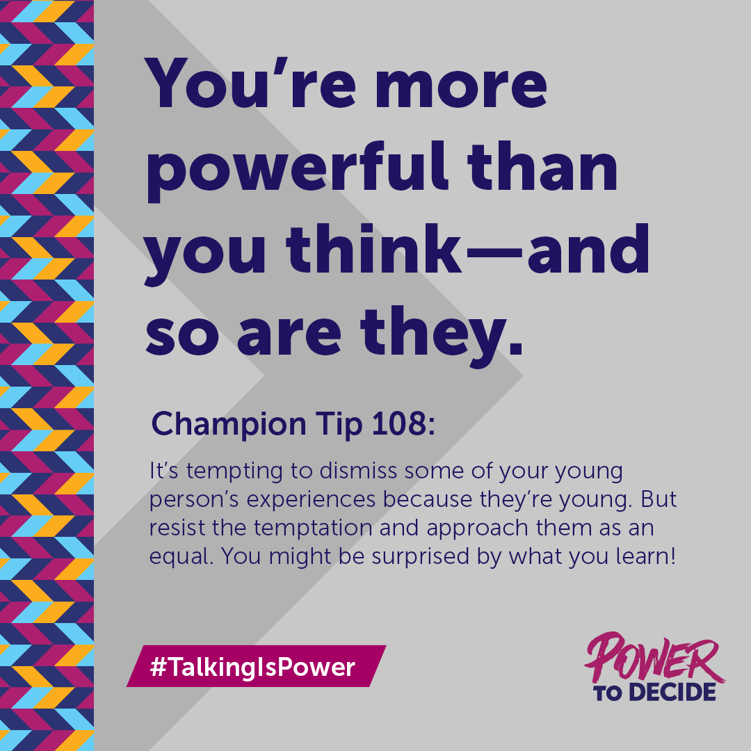 #TalkingIsPower Champion Tip 108: "You're more powerful than you think"