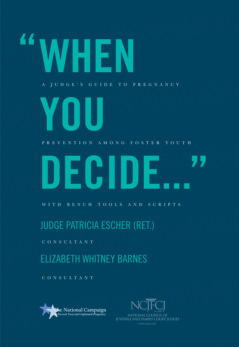 When You Decide: A Judge's Guide to Pregnancy Prevention Among Foster Youth