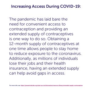 A graphic explaining the importance of allowing extended supply during COVID-19. 