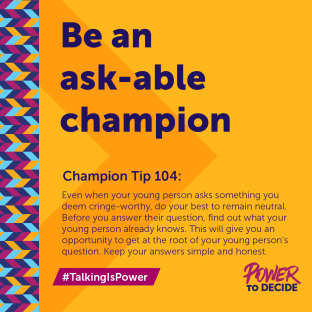#TalkingIsPower Champion Tip 104: Be an ask-able champion