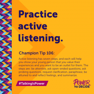 #TalkingIsPower Champion Tip 106