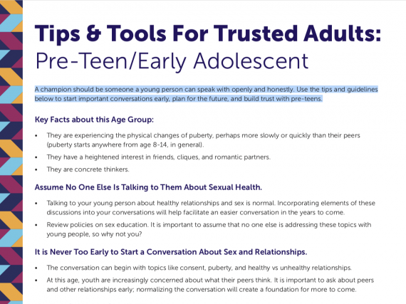 Tips & Tools For Trusted Adults: 8-12