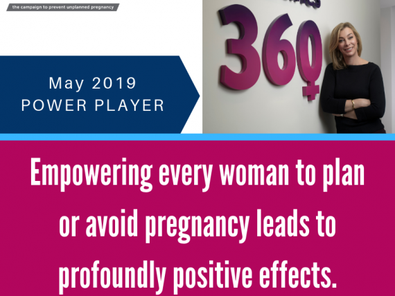 Headshot of Dr. Grossman with the quote, "Empowering every woman to plan or avoid pregnancy leads to profoundly positive effects."
