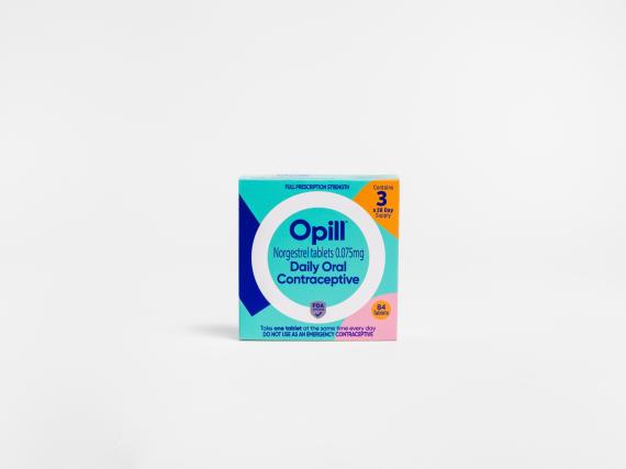An image of the Opill box.